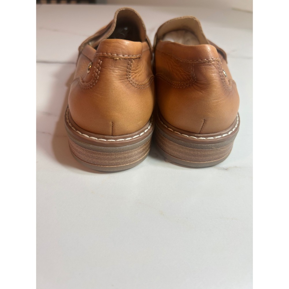 Pikolinos Women Leather Penny Loafers Tri-Color Tan Cream Brown Size 41 - Picture 3 of 7